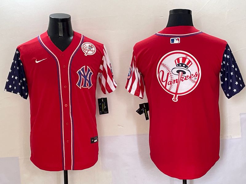 Men New York Yankees Blank Red a generation of national flags Jointly Name 2025 Nike MLB Jersey style 39->new york yankees->MLB Jersey
